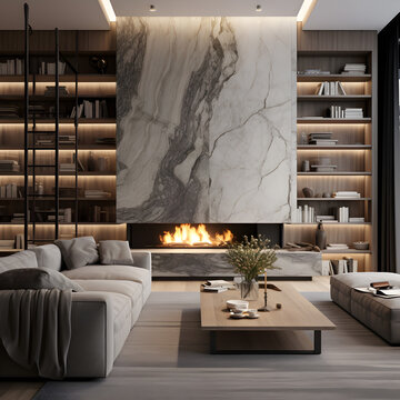 Living room modern interior design
