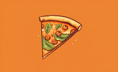 italian pizza, illustration for pizzeria, snack bar, menu