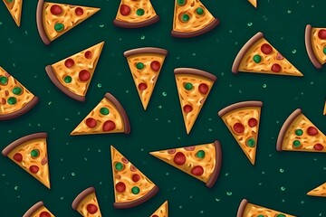 italian pizza, illustration for pizzeria, snack bar, menu