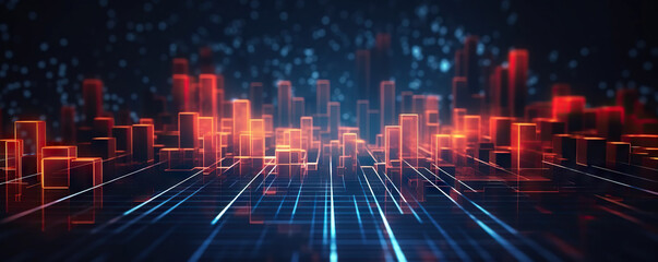 Obraz premium Digital background for tech, AI, data, audio, graphics, and more