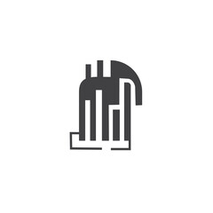 Vector building Real estate logo, element. Modern style Building icon. Simple logo design template.