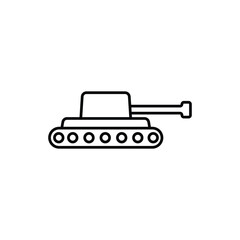 Tank vector icon. Tank flat sign design. Military tank symbol pictogram. UX UI icon