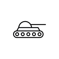 Tank vector icon. Tank flat sign design. Military tank symbol pictogram. UX UI icon