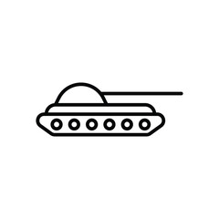 Tank vector icon. Tank flat sign design. Military tank symbol pictogram. UX UI icon