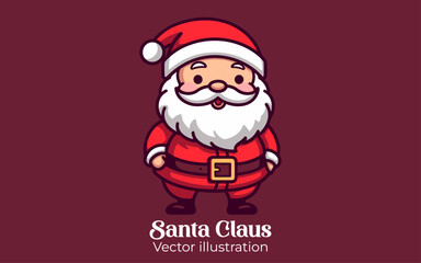 Cute Santa Claus vector: A Christmas cartoon character for a Happy winter holiday