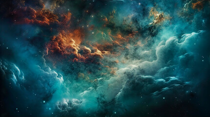 Obraz premium Beautiful Nebula stardust image. Galaxies and gases clouds in a deep space. 