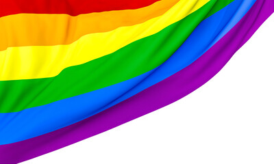 lgbt flag isolated on white background.