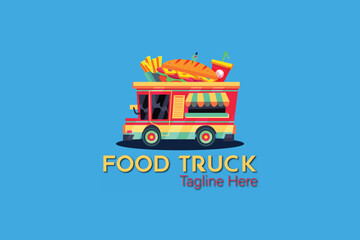 Creative Luxury  Food truck logo design	
