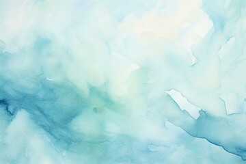 Abstract watercolor background in cool shades, reminiscent of winter. Plenty of space for text. Generative AI