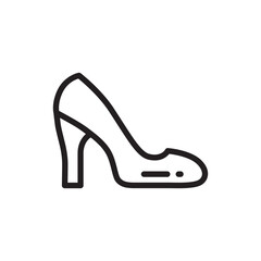 Women shoe vector icon. Woman shoe flat sign design. Women shoe symbol pictogram. UX UI icon