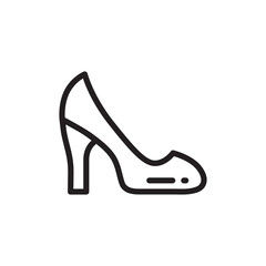Women shoe vector icon. Woman shoe flat sign design. Women shoe symbol pictogram. UX UI icon