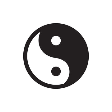 Yin yang icon. Yin-yang  flat sign design. Yin ang Yang symbol pictogram. UX UI icon