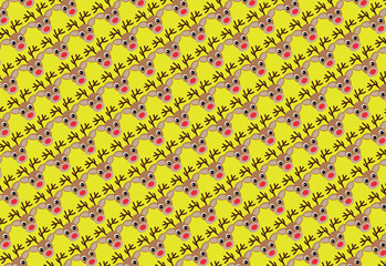 Festive Reindeer Pattern for Gift Wrap, Web Art, and Holiday Decor