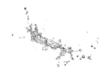 Water Splash isolated on White Background.