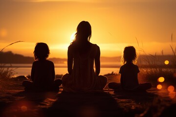 serene sunset meditation
