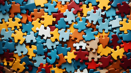 colorful puzzle pieces background