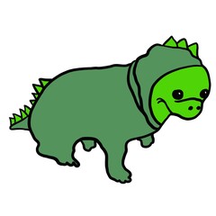 green monster seamless pattern with dragon background with animals dinosaur, lizard, snake, green, leaves, antiquity, vegetation