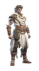 Fototapeta premium Gaming cartoon hero character transparent background 7