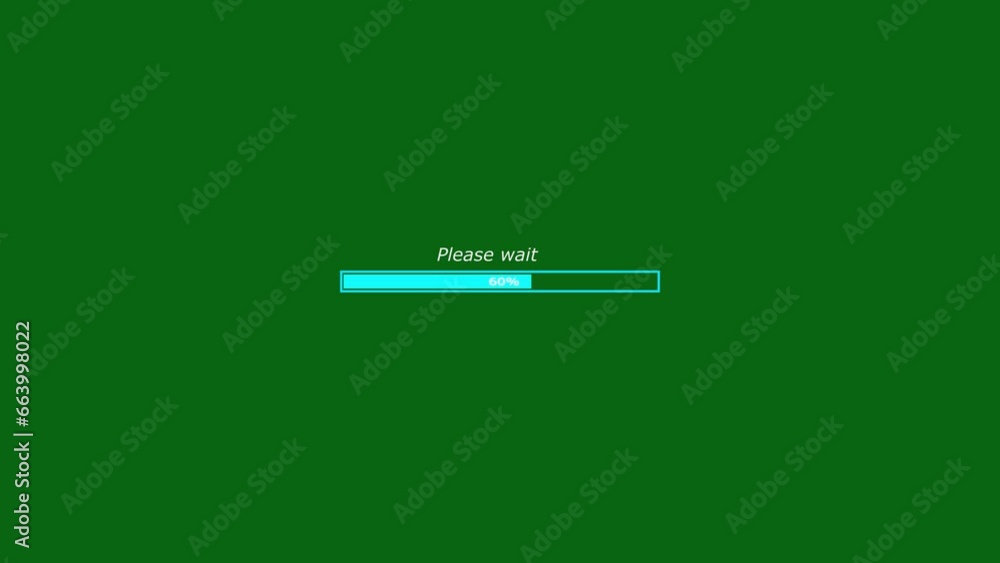 Poster a loading bar animation and count complete 100% with green background .