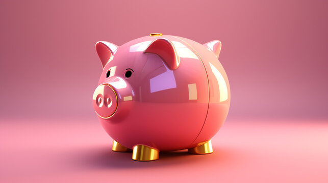 Hucha de Cerdo de cerámica, Grande, Color Rosa: Piggy Bank Hucha