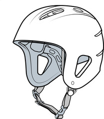 Bicycle and Motorcycle Helmets Vector Illustration