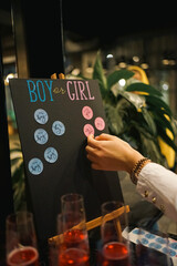 During the gender party holiday, people vote for a boy or a girl.