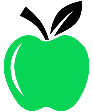 Icono de manzana verde sin fondo