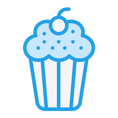 Cup cake Vector Icon Design Illustration