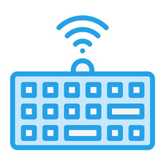 Wireless keyboard Vector Icon Design Illustration