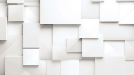 Futuristic 3D abstract white geometry background. Modern gradient illustration, minimal. Futuristic artwork, digital drawing for interior design, fashion textile, wallpaper, website