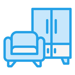 Home Furniture Vector Icon Design Illustration