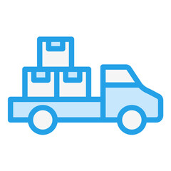 Delivery Truck Vector Icon Design Illustration