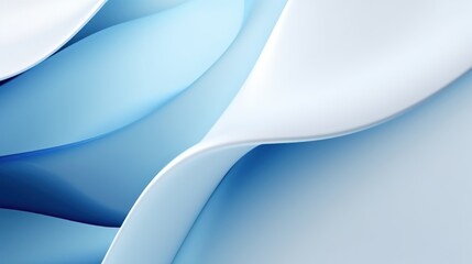 Futuristic abstract 3D light blue wavy curved lines background. Modern gradient illustration, minimal. Digital drawing for interior design, fashion textile, wallpaper, website