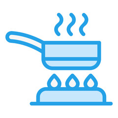 Frying Pan Vector Icon Design Illustration