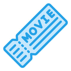 Movie Ticket Vector Icon Design Illustration