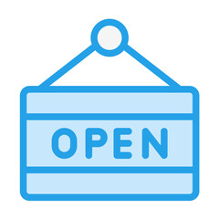 Open Sign Vector Icon Design Illustration