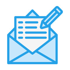 Write Mail Vector Icon Design Illustration