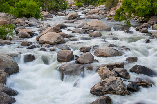 Long Exposure of the Kern River rapids in Kernville, California