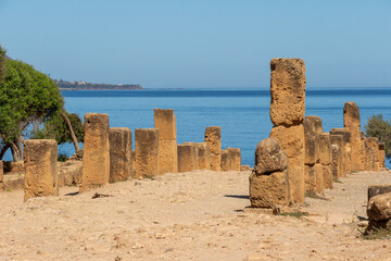 Ruins of the Roman Archeological Park of Tipaza ( Tipasa ), Algeria.