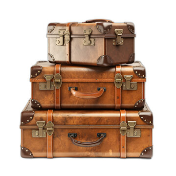 luggage isolated on transparent or white background