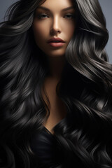 Fototapeta premium Schwarze Haare