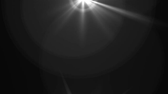 Lens flare effects on black background