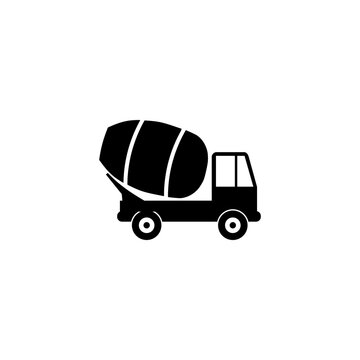 Concrete mixing truck icon isolated on transparent background