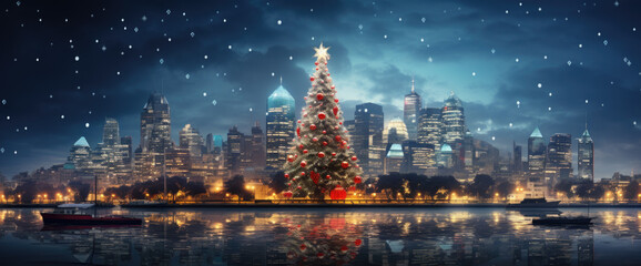 Christbaum in der Stadt