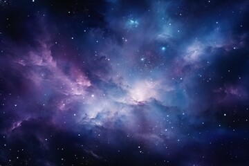 Cosmic galaxy backdrop with shimmering stars and beautiful nebulae. - obrazy, fototapety, plakaty