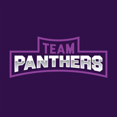 Vector team panthers Sports club text logo design, editable template, fonts for logo animal mascot,lettering for esports team