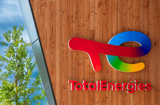 Fabregues, France - July 31, 2023 - TotalEnergies is a French multinational integrated energy and petroleum company.