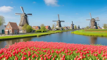 Foto op Canvas dutch windmill in the country © MuhammadHassan