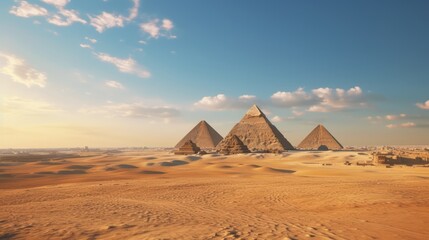 The Historic Pyramids of Giza in Egypt