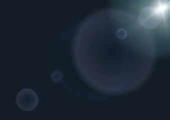 glare on a dark blue background